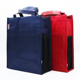 加宽装烟送礼手提袋会议文件袋帆布手提收纳袋文件袋办大容量A4会议袋A3工程图纸资料袋广告宣传牛津布公文包