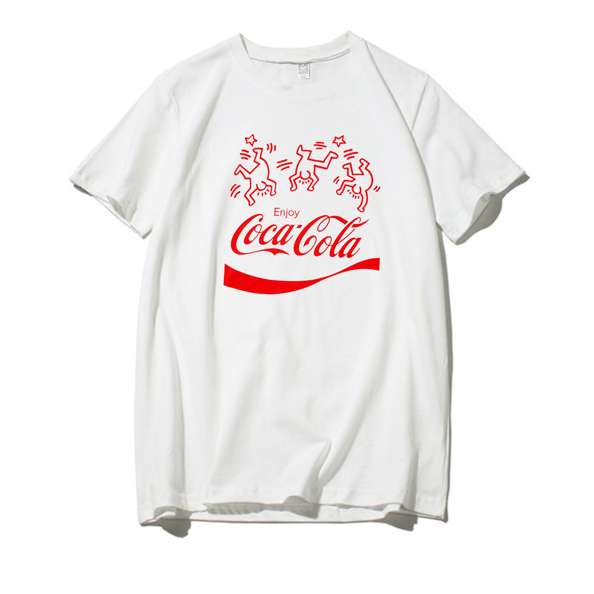凯斯哈林Keith Haring可口可乐联名创意艺术短袖 学生纯棉宽松T恤