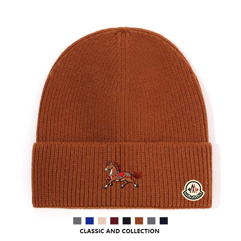 【官方直营】蒙口钢琴秋冬保暖针织帽男女同款马年限定护耳毛线帽