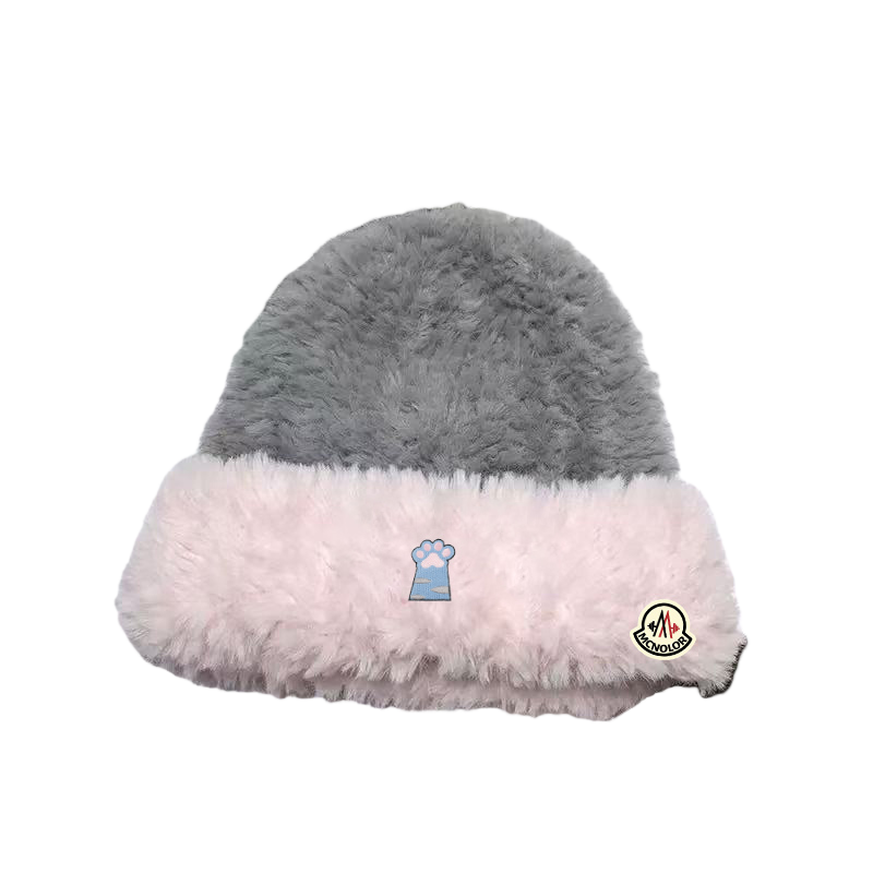 【官方直营】蒙口钢琴撞色毛绒渔夫帽女秋冬季加厚保暖护耳帽百搭