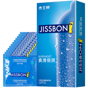 杰士邦 爽滑倍润天然胶乳橡胶避孕套 52±2mm*12只/3只