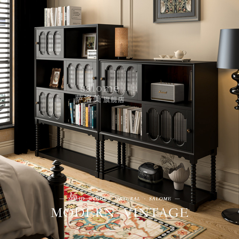 美式实木餐边柜靠墙一体储物柜法式客厅边柜酒柜书柜中古风玄关柜,住宅家具,餐边柜,淘宝优惠券,粉丝福利购,淘宝优惠卷