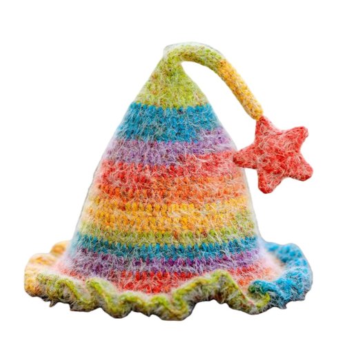 魔法球201炫彩猫耳帽子材料包