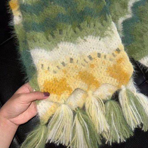 绿野仙踪围巾手工编织diy材料包雪羊毛混纺长绒宝宝毛线保暖柔软