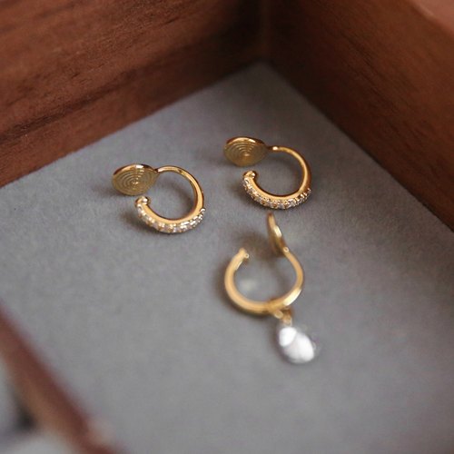 CIXWANG叠戴素圈耳饰~