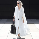 可下水比基尼沙滩外套开衫 超长款 防晒衣女到脚踝长裙泳衣外搭罩衫