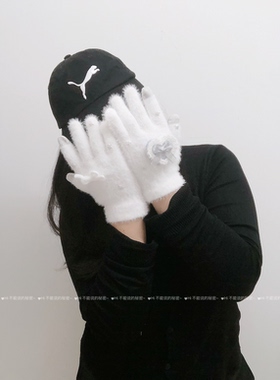 冬季闪片星星古早少女可爱手套