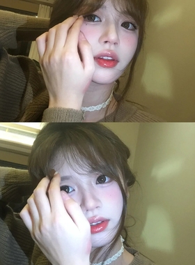 白色蕾丝十字架蝴蝶结绑带choker