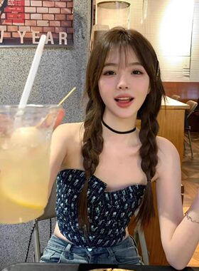 韩系金丝绒颈圈复古优雅黑色女天