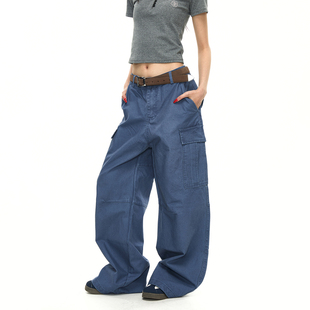 BTSG 2026AW 水洗做旧弯刀法工裤Cleanfit宽松直筒阔腿休闲工装裤