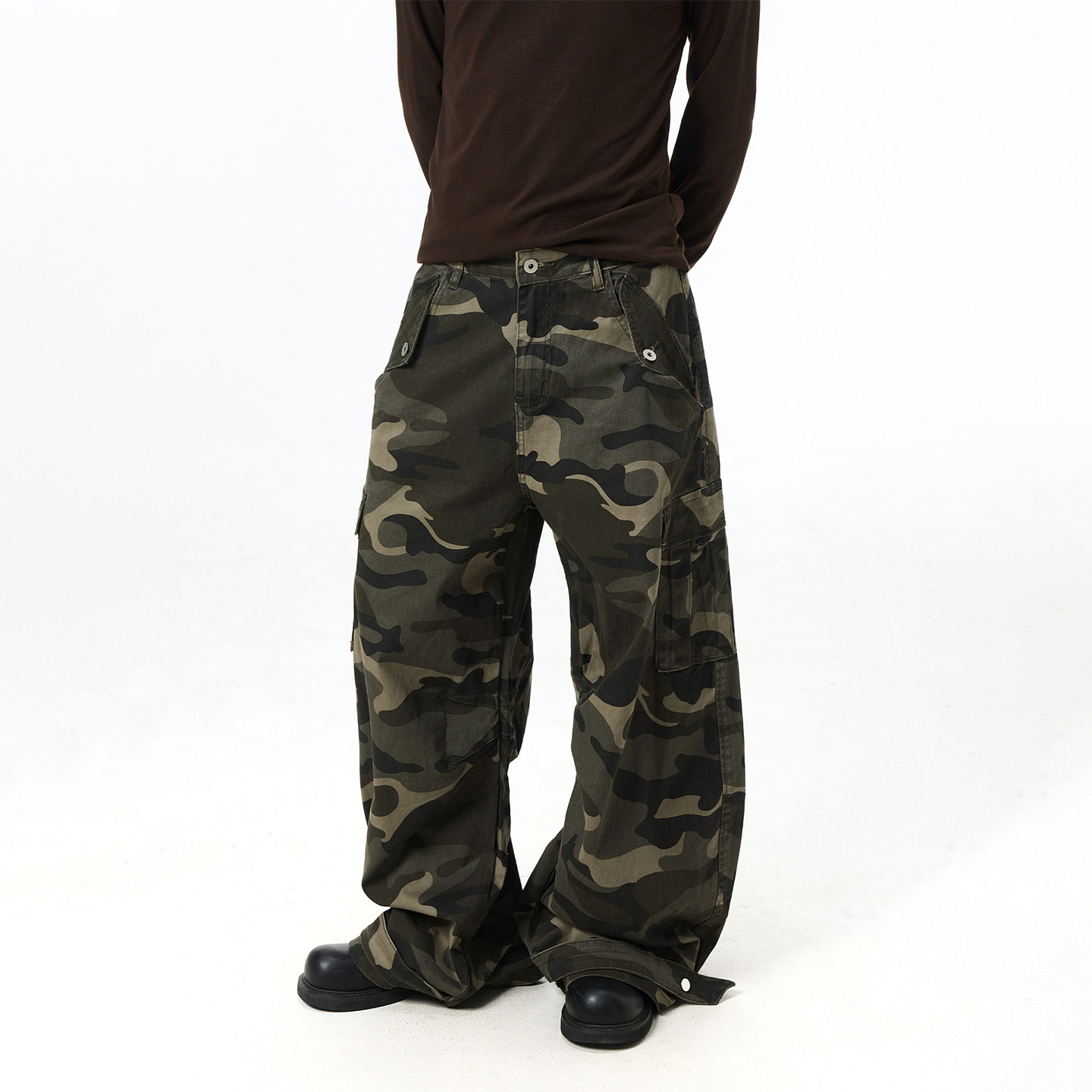 BTSG美式复古hiphop多口袋迷彩工装裤baggy街头宽松阔腿街舞裤子,男装,时尚工装裤,淘宝优惠券,粉丝福利购,淘宝优惠卷