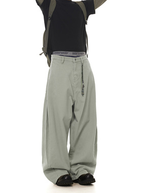 BTSG美式复古baggy多口袋工装裤Cleanfit街头垂感宽松阔腿弯刀裤