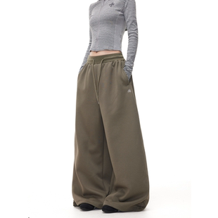 潮 hiphop宽松垂感拖地长裤 BTSG慵懒风街头baggy抽绳阔腿卫裤 美式