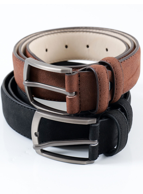 BTSG*Cleanfit基础日常通勤麂皮绒针扣腰带美式休闲百搭裤腰皮带