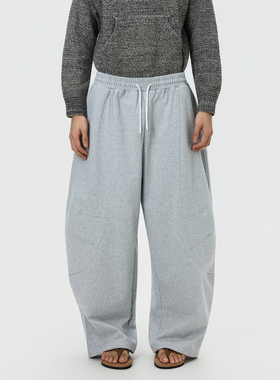 BTSG美式复古Jennie同款廓形抽绳水洗解构卫裤baggy阔腿休闲裤潮