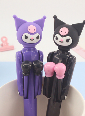 拳击笔创意互动圆珠笔蓝色笔芯原子笔小学生专用中性笔儿童礼物