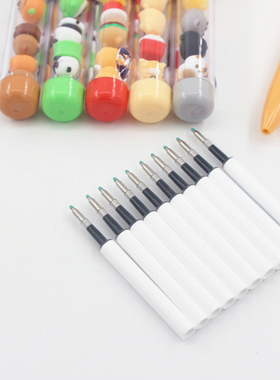 可奇家笔芯叠叠乐中性笔替芯卡通碎钻笔芯悬浮碰碰乐水笔0.4替芯