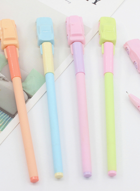 创意趣味小汽车造型中性笔学习文具可爱0.5黑色碳素水笔学生礼物