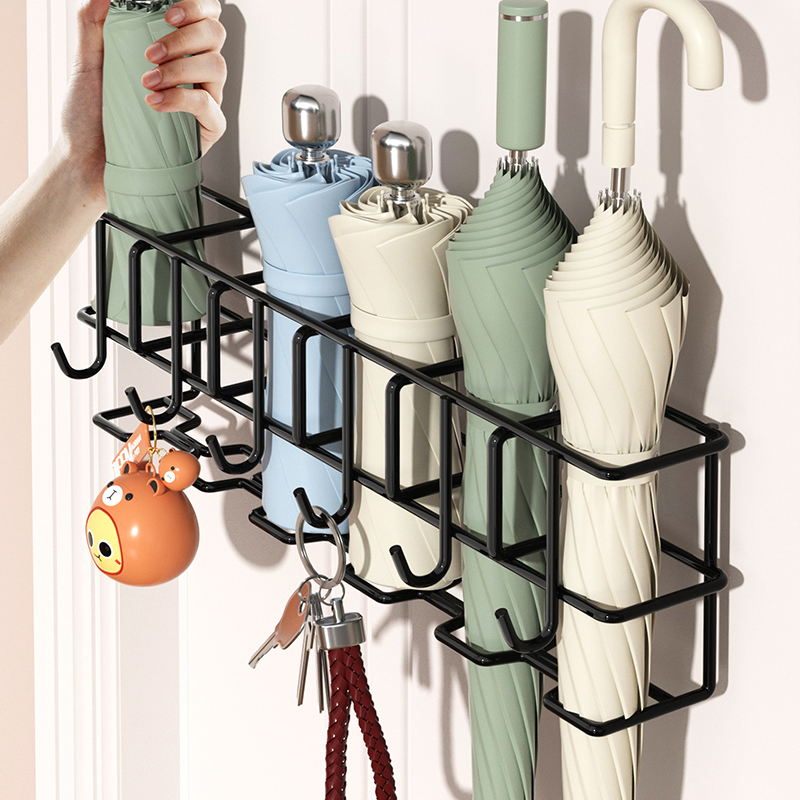 雨伞收纳架伞架收纳挂钩雨伞架放伞置物架家用入户门壁挂式挂架子