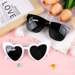 Bride and Groom Sunglasses新娘新郎太阳镜婚礼拍照道具派对装饰