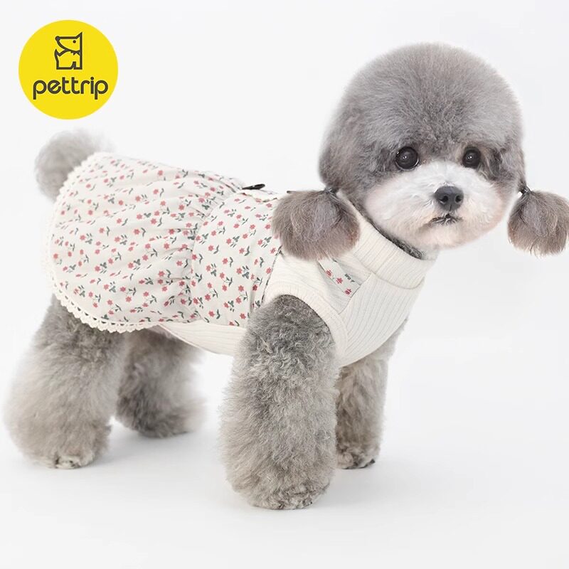 狗狗衣服秋冬裙子宠物衣服泰迪博美棉服小型犬连身裙小狗猫咪衣服