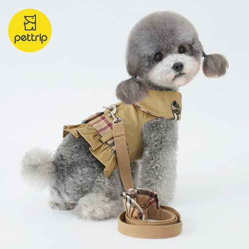 贝途狗狗衣服可牵引绳小狗比熊泰迪猫咪衣服背心保暖宠物衣服秋冬