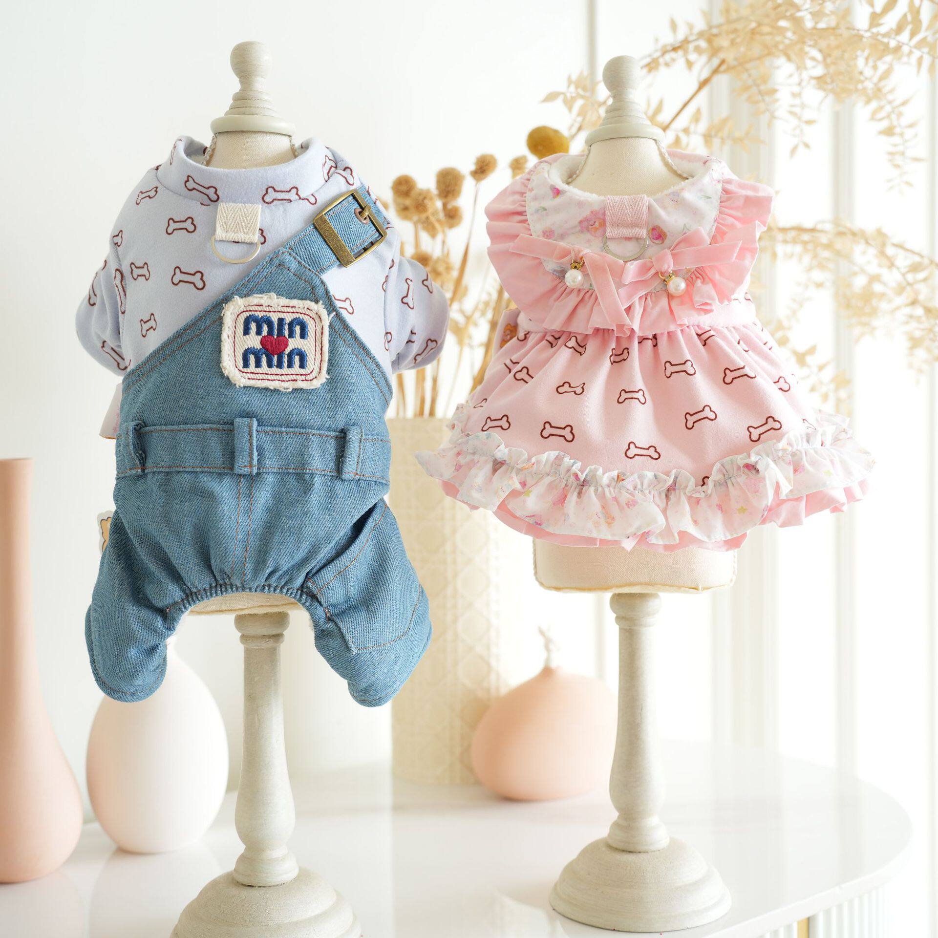 棒棒糖宠物衣服加绒冬四脚衣裙子秋冬款比熊泰迪柯基衣狗狗衣服暖