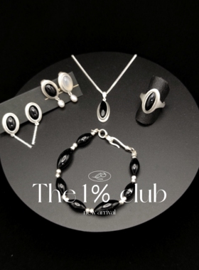 1％CLUB原创纯银玛瑙系列首饰套装