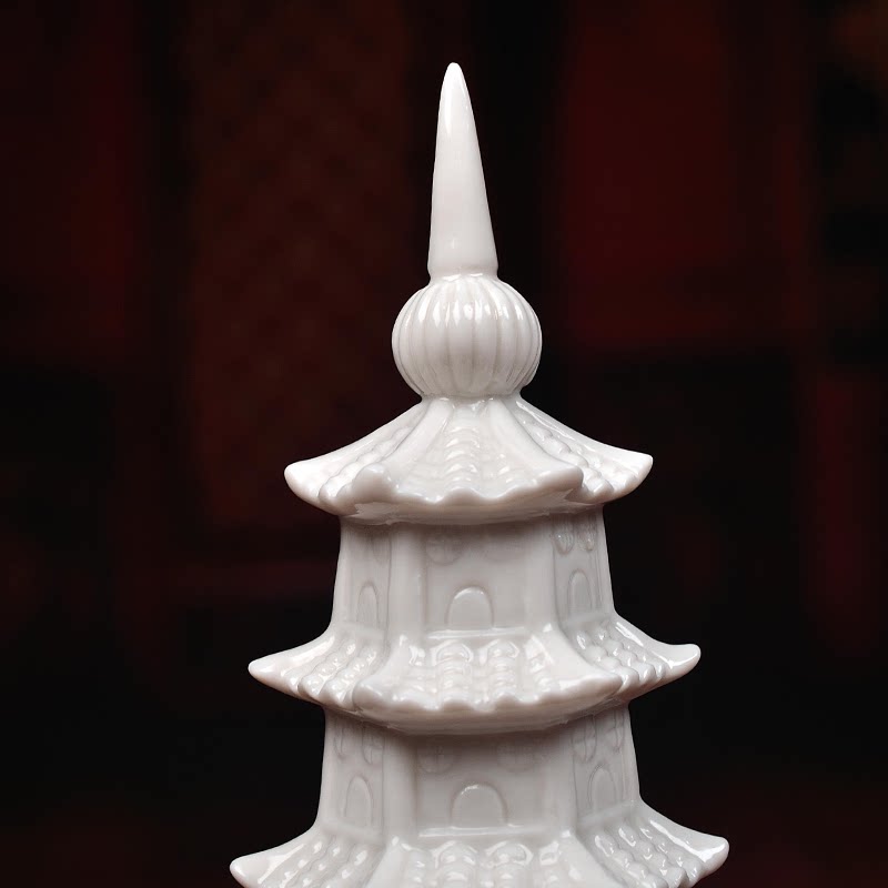 定制七珍 陶瓷7层文昌塔家用摆件德化白瓷办公室书房书架家居装饰