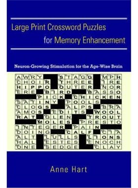 按需印刷 Large Print Crossword Puzzles for Memory Enhancemen