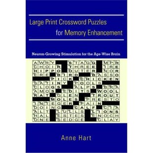 按需印刷不退不换 Large Print Crossword Puzzles for Memory Enhancemen