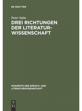 按需印刷DEG Drei Richtungen der Literaturwissenschaft[9783484220027]
