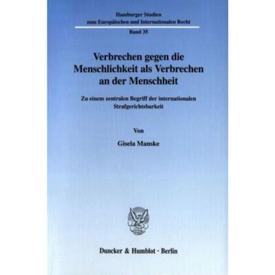 预订【德语】 Verbrechen gegen die Menschlichkeit als V