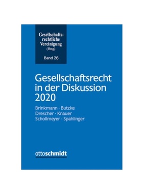 预订【德语】Gesellschaftsrecht in der Diskussion 2020: