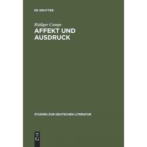 按需印刷不退不换DEG Affekt und Ausdruck[9783484181076]
