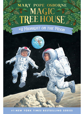 现货【外文书店】神奇树屋 英文原版 Magic tree house #8: Midnight On The Moon 月球之旅 中小学阅读故事章节桥梁小说图书籍