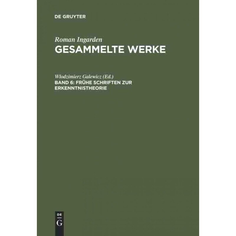 按需印刷不退不换DEG Frühe Schriften zur Erkenntnistheorie[9783484641068]