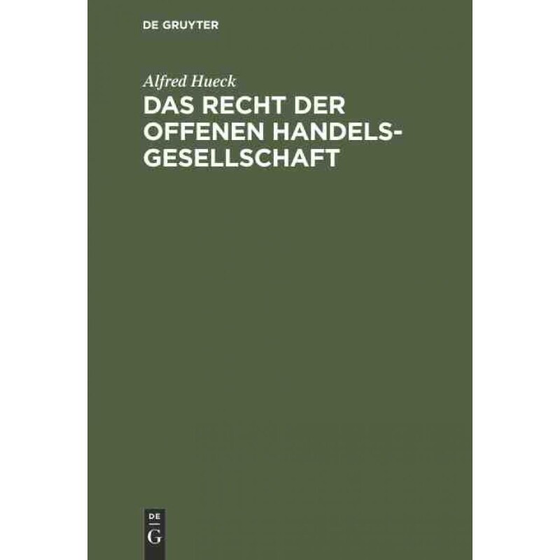 按需印刷不退不换DEG Das Recht der offenen Handelsgesellschaft[9783111174914]