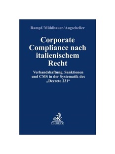 und Compliance Verbandshaftung 预订不退不换德语Corporate CMS Systematik Italienischem der nach des Recht Sanktionen