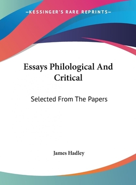 按需印刷Essays Philological And Critical[9781430477846]