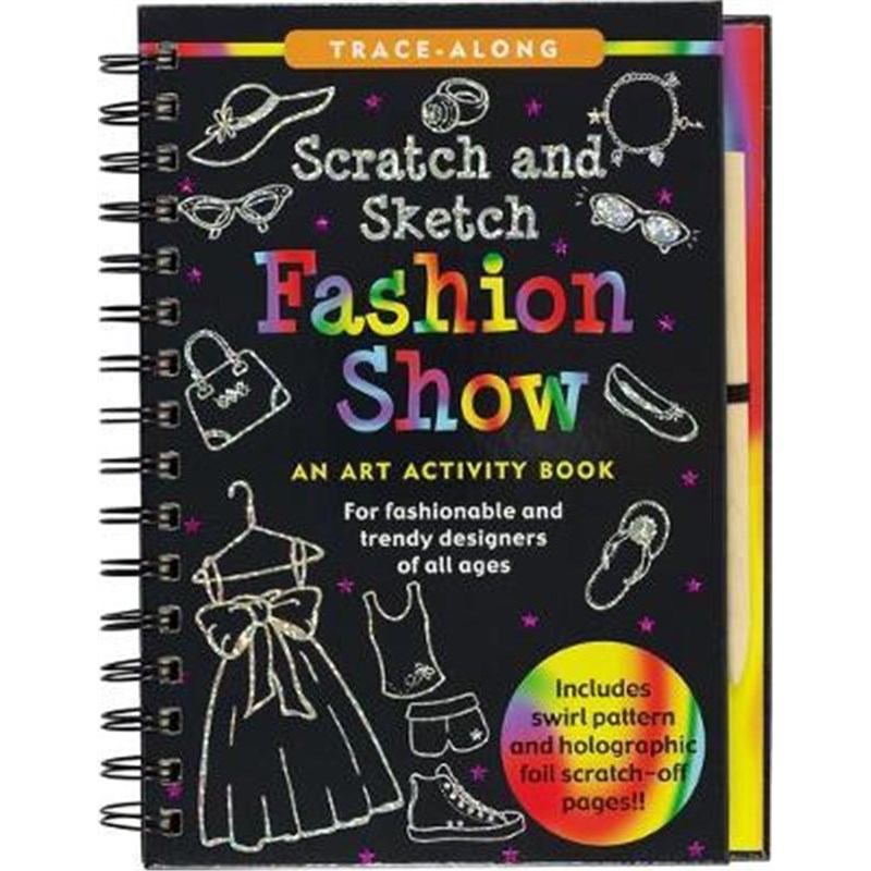 现货 刮刮素描书 Fashion Show Scratch and Sketch: An Art  英文原版 儿童手工DIY 创意趣味书