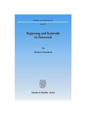 预订不退不换德语Regierung und Kontrolle in ?sterreich.: