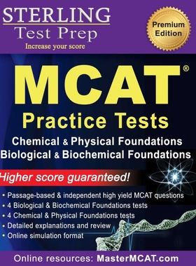 按需印刷Sterling Test Prep MCAT Practice Tests[9781947556461]