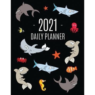 9781970177268 按需印刷Funny 2021 Planner Shark