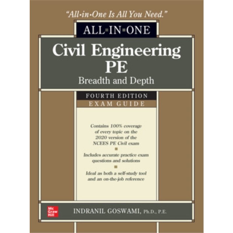 预订不退不换Civil Engineering PE All-in-One Exam Guide: Breadth and Depth, Fourth Edition[9781260457223]