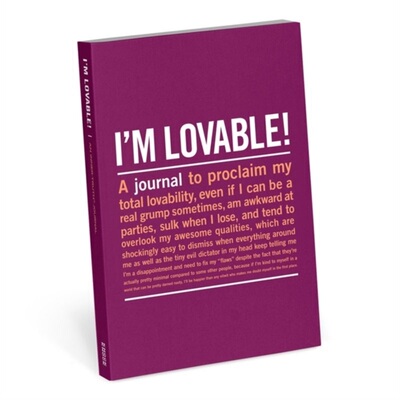 预订不退不换Knock Knock I`m Lovable Mini Inner Truth Journal[9781601069924]