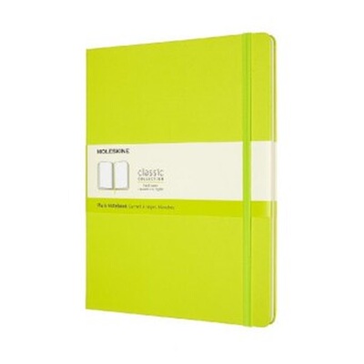 预订不退不换德语 Moleskine Notizbuch Extra Large Blanko, Hardcover, Limetten Grün[8056420850901]