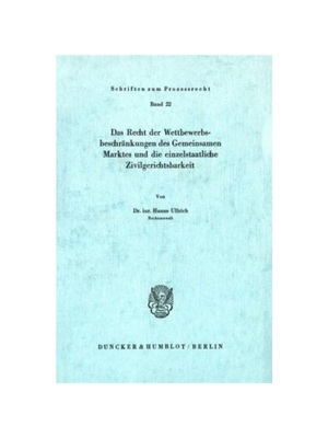 预订【德语】Das Recht der Wettbewerbsbeschr?nkungen des Gemeinsamen Marktes und die einzelstaatliche Zivilgerichtsbarkei
