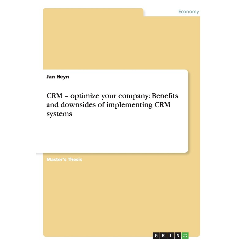 按需印刷不退不换CRM - optimize your company[9783656179962]
