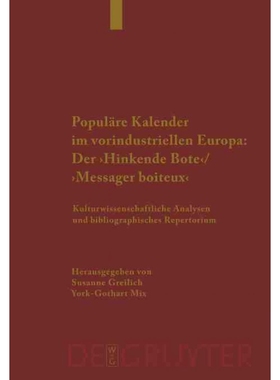 按需印刷DEG Popul?re Kalender im vorindustriellen Europa: Der  Hinkende Bote   Messager boiteux[9783110186321]